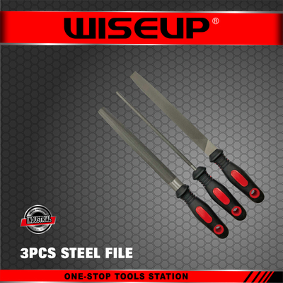 WISEUP JEU DE LIME ACIER 3PCS 8"/200MM 100407