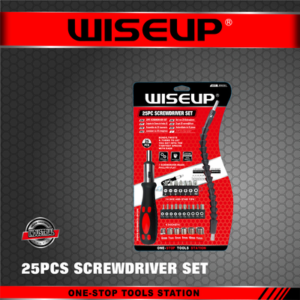 WISEUP JEU DE TOURNEVIS AVEC EMBOUT 25PCS 090201