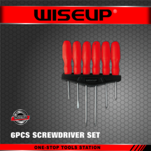 WISEUP JEU DE TOURNEVIS ROUGE 6PCS 090204