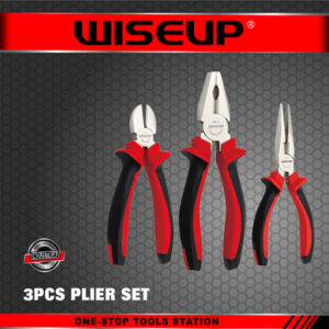 WISEUP JEU PINCE 3PCS 6"/6"/8'' COUPANTE UNIVERSELLE ET BEC LONG 012001