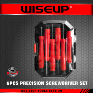 WISEUP JEU DE TOURNEVIS DE PRECISION ROUGE 6PCS 090300