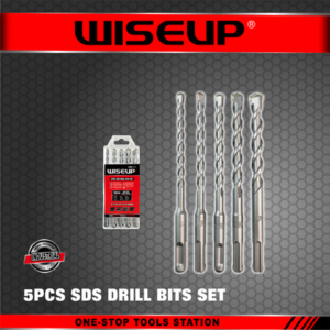 WISEUP JEU MECHE BETON SDS 5PCS (6/7/8/10/12*160MM) 102406