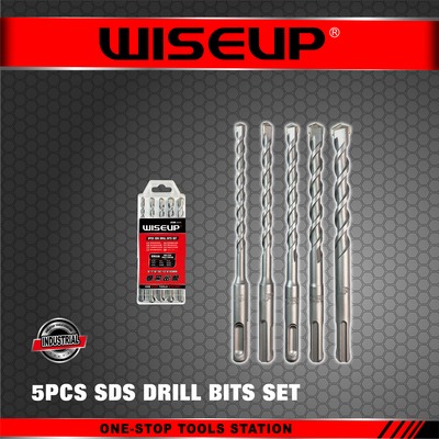 WISEUP JEU MECHE BETON SDS 5PCS (6/7/8/10/12*160MM) 102406