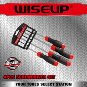 WISEUP JEU DE TOURNEVIS NOIR 4PCS PLAT AMERCAIN 100MM/150MM 090211