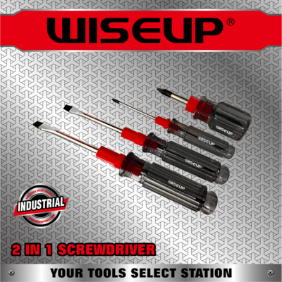 WISEUP TOURNEVIS TRANSPARENT DOUBLE 3*50MM 2 EN 1 090135