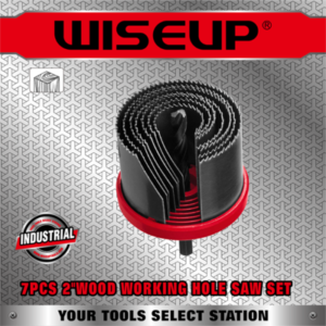 WISEUP JEU SCIE CLOCHE PLACO/BOIS OUVERT 07PCS 2" 26MM-63MM 103108