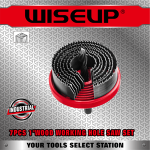 WISEUP JEU SCIE CLOCHE PLACO/BOIS OUVERT 07PCS 1" 26MM-63MM 103107