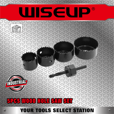 WISEUP JEU SCIE CLOCHE PLACO/BOIS 05PCS 32MM-54MM 103106