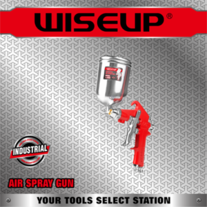 WISEUP PISTOLET PEINTURE A AIR 1.5MM RESERVOIR METALIQUE 400ML 120401
