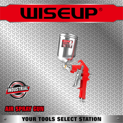 WISEUP PISTOLET PEINTURE A AIR 1.5MM RESERVOIR METALIQUE 400ML 120401