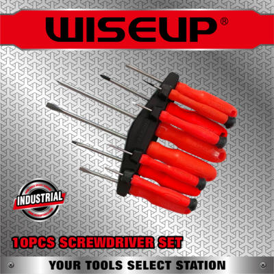 WISEUP JEU DE TOURNEVIS ROUGE 10PCS 090224