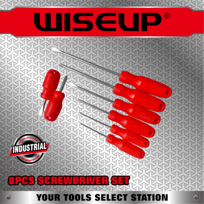 WISEUP JEU DE TOURNEVIS ROUGE 8PCS 090223