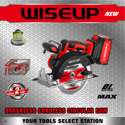 WISEUP SCIE CIRCULAIRE A BATERIE D.165MM 21V 1BAT 4AH+CHARGEUR+SACOCHE 171422