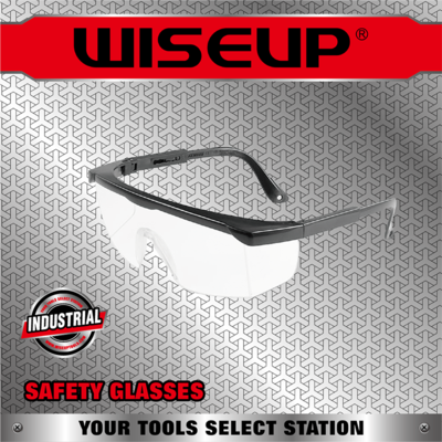 WISEUP LUNETTE DE TRAVAIL TRANSPARENT AVEC CADRE NOIR 140206